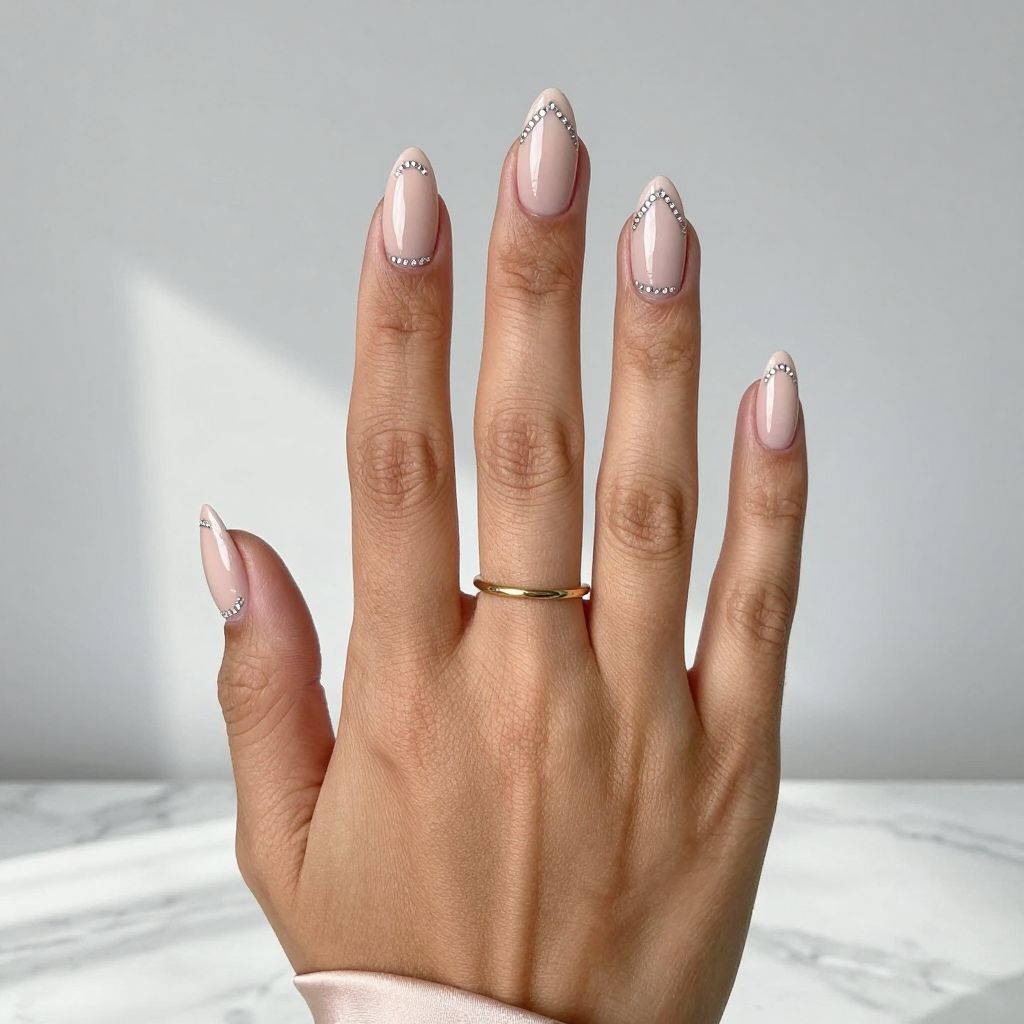 Rhinestone nail design 14