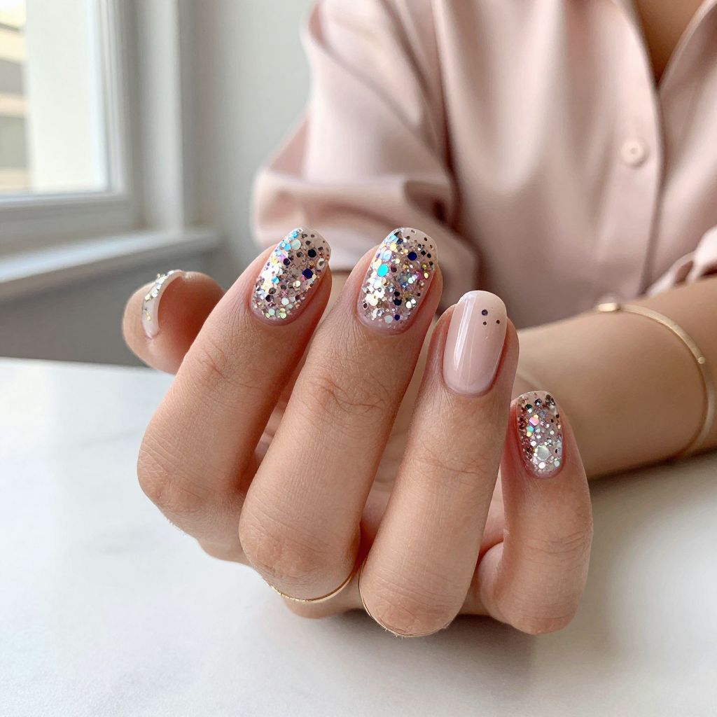 Rhinestone nail design 15
