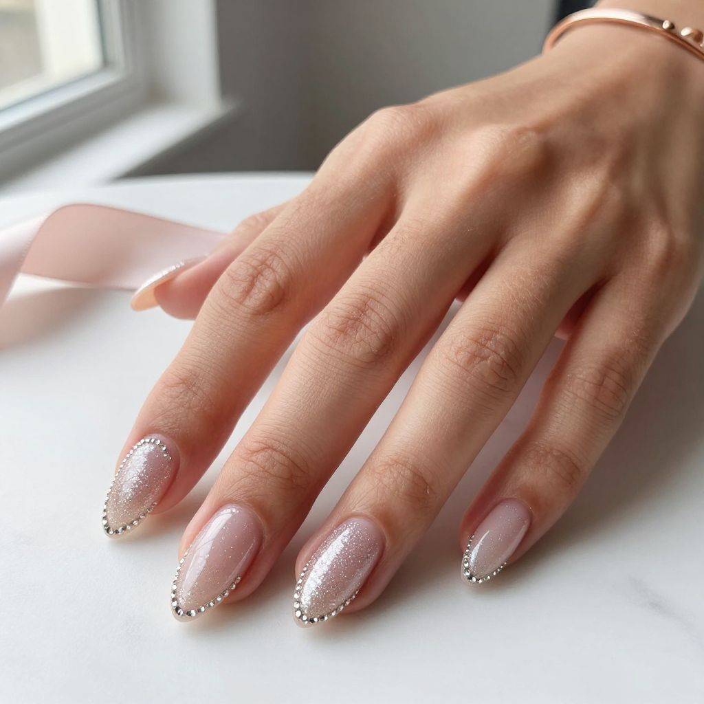 Rhinestone nail design 4