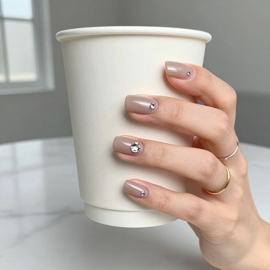 Rhinestone nail design 5