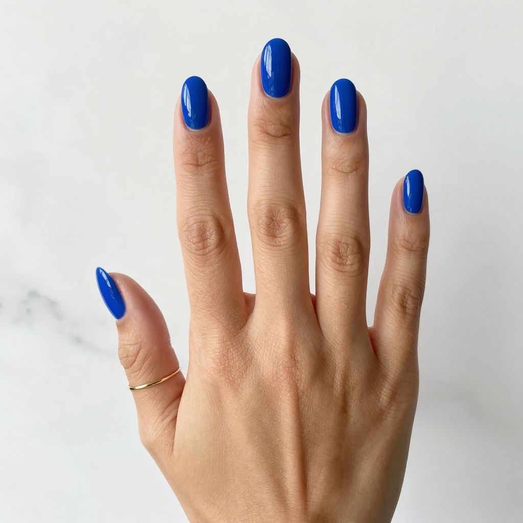 Royal Blue Nail Design 1