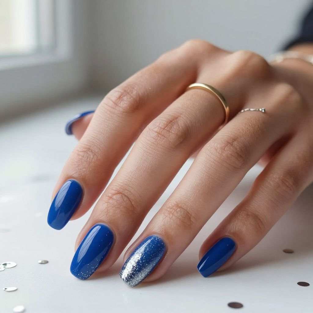Royal Blue Nail Design 10