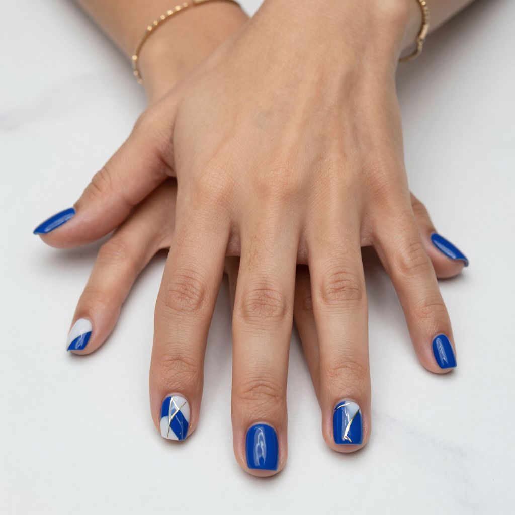 Royal Blue Nail Design 13
