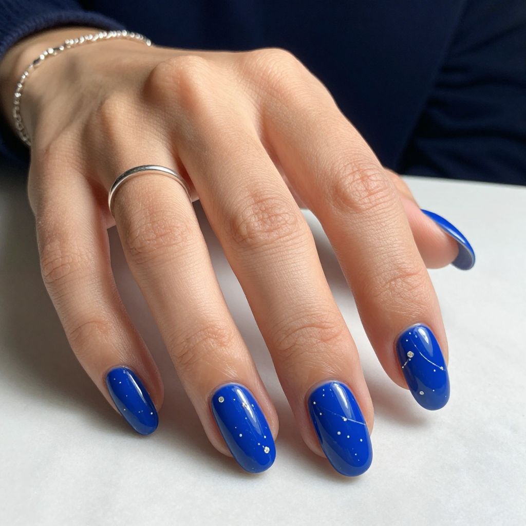 Royal Blue Nail Design 15