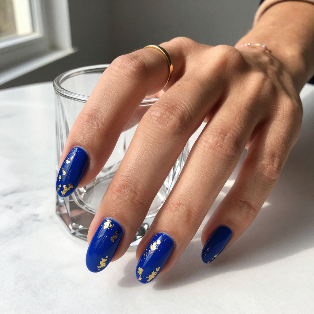 Royal Blue Nail Design 2