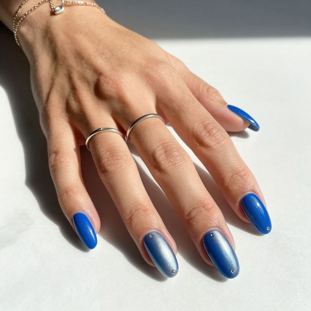 Royal Blue Nail Design 3
