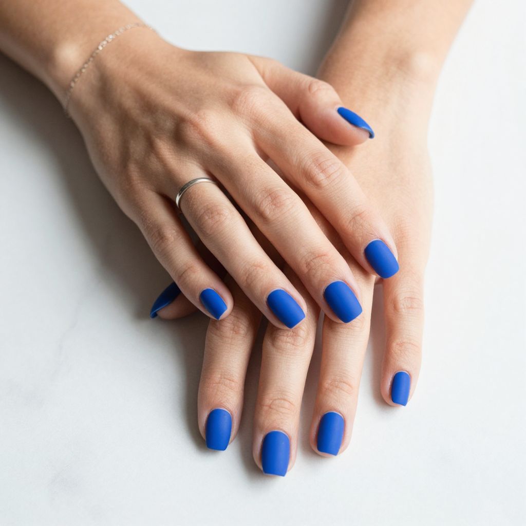 Royal Blue Nail Design 8