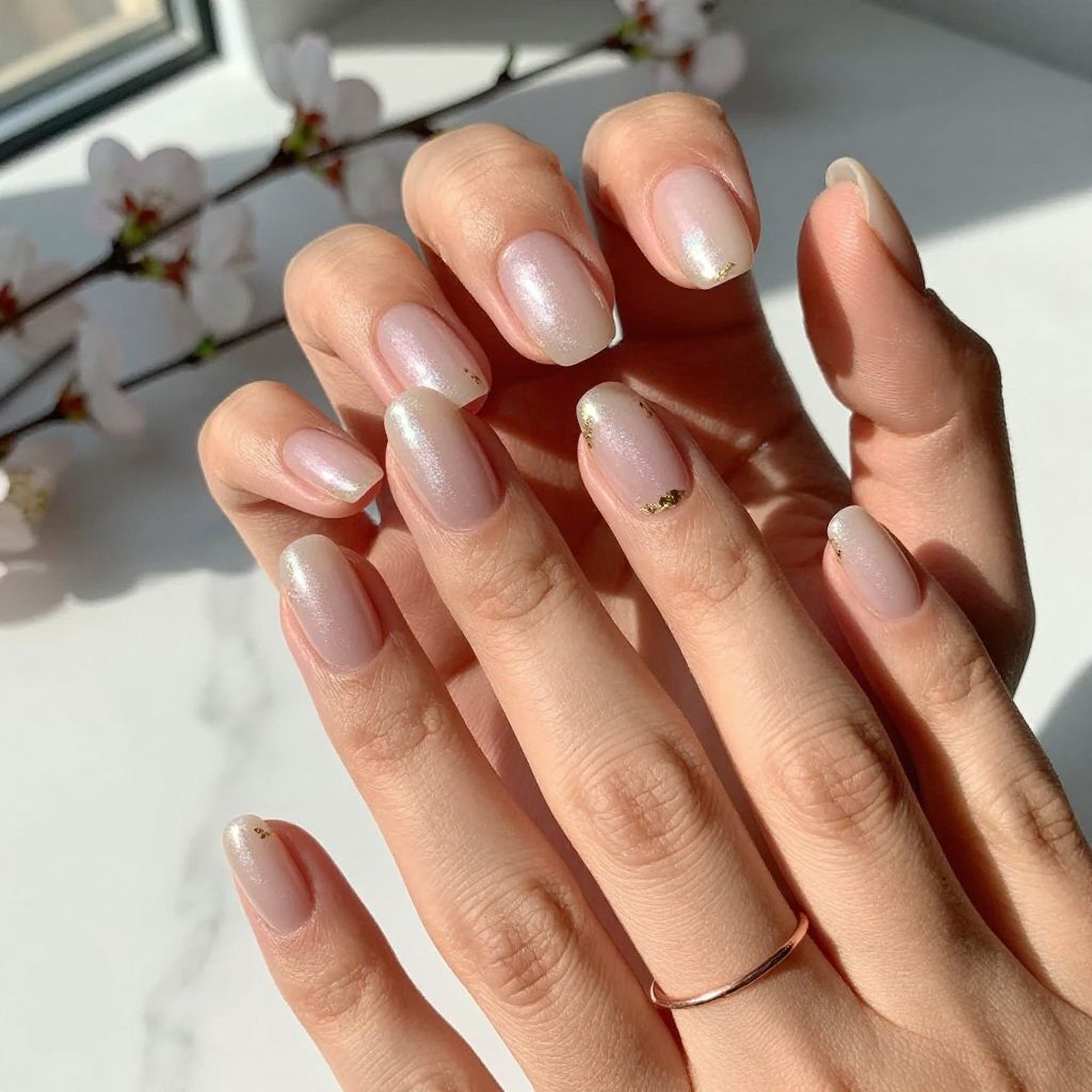 Milky Quartz Coffin Nails
