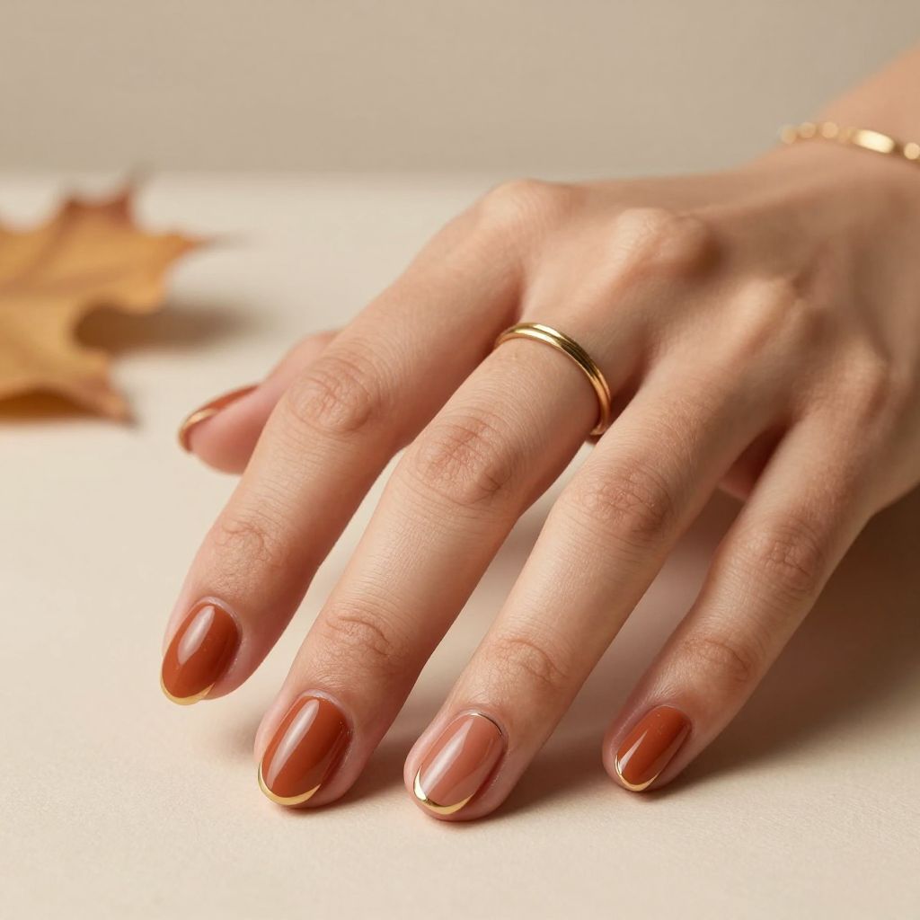Short almond nail design 14