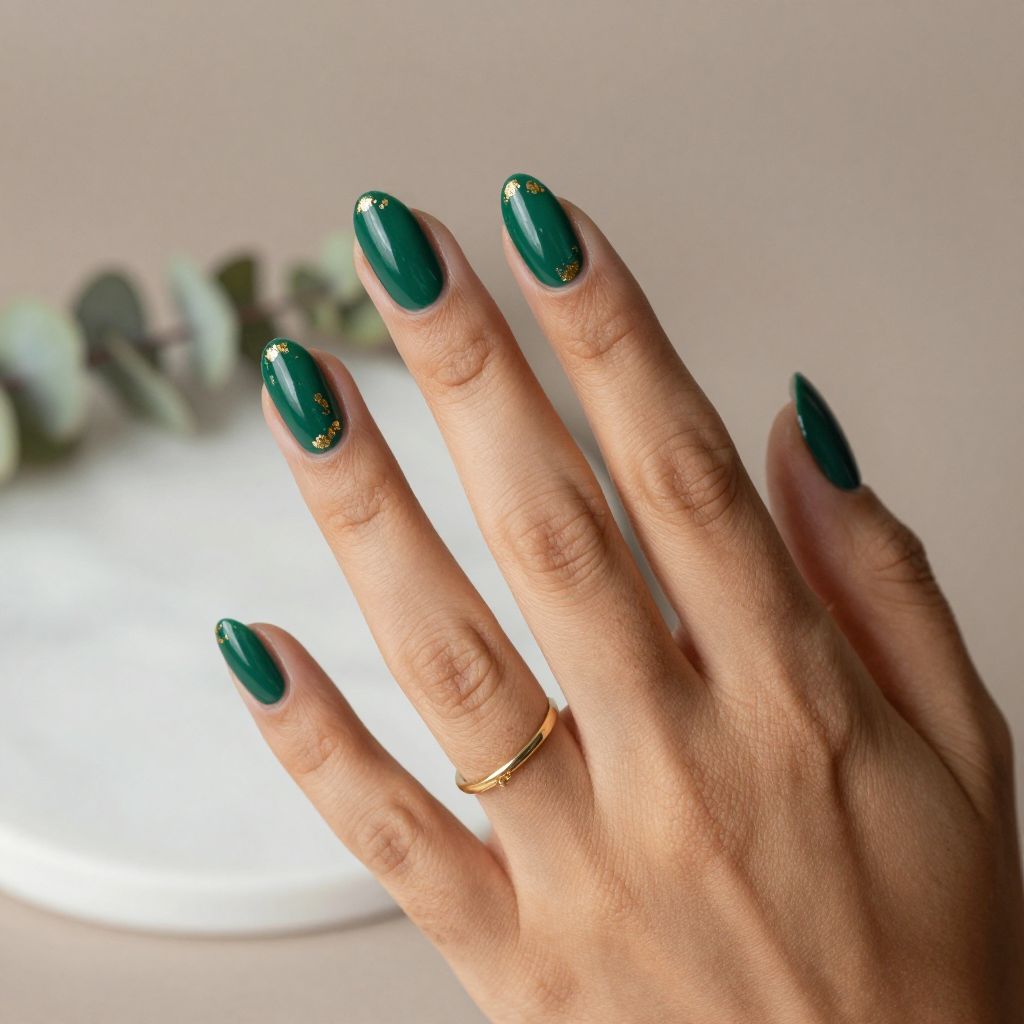 Short almond nail design 15