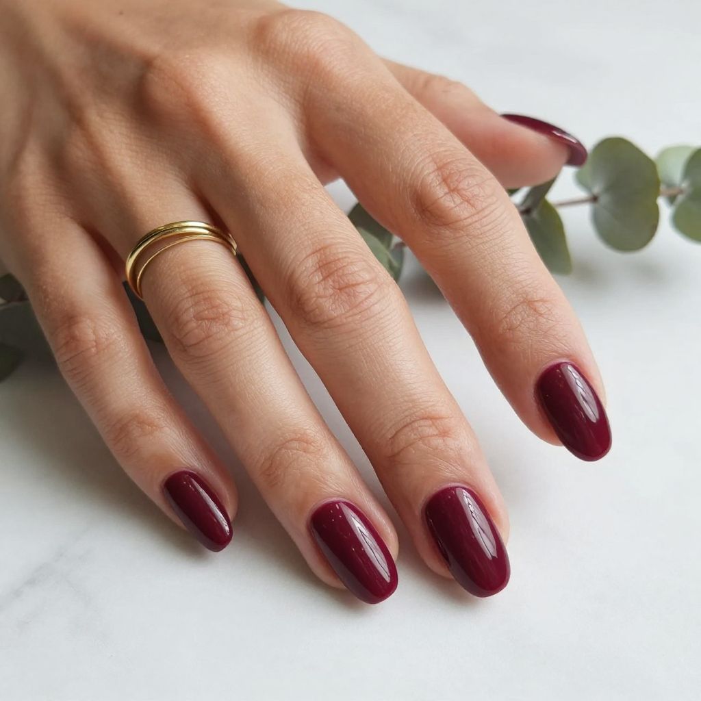 Short almond nail design 6