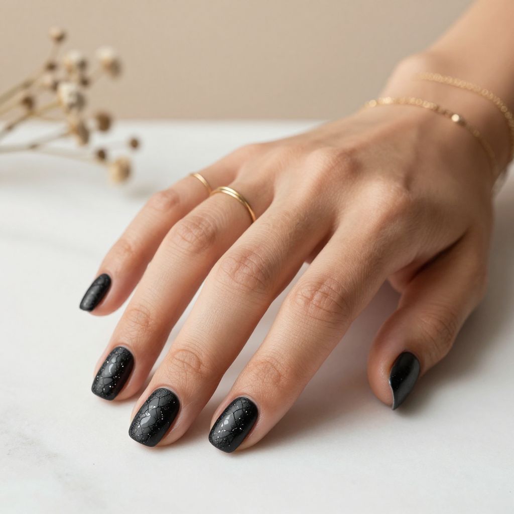 Black Crackle or Shattered Glass Effect