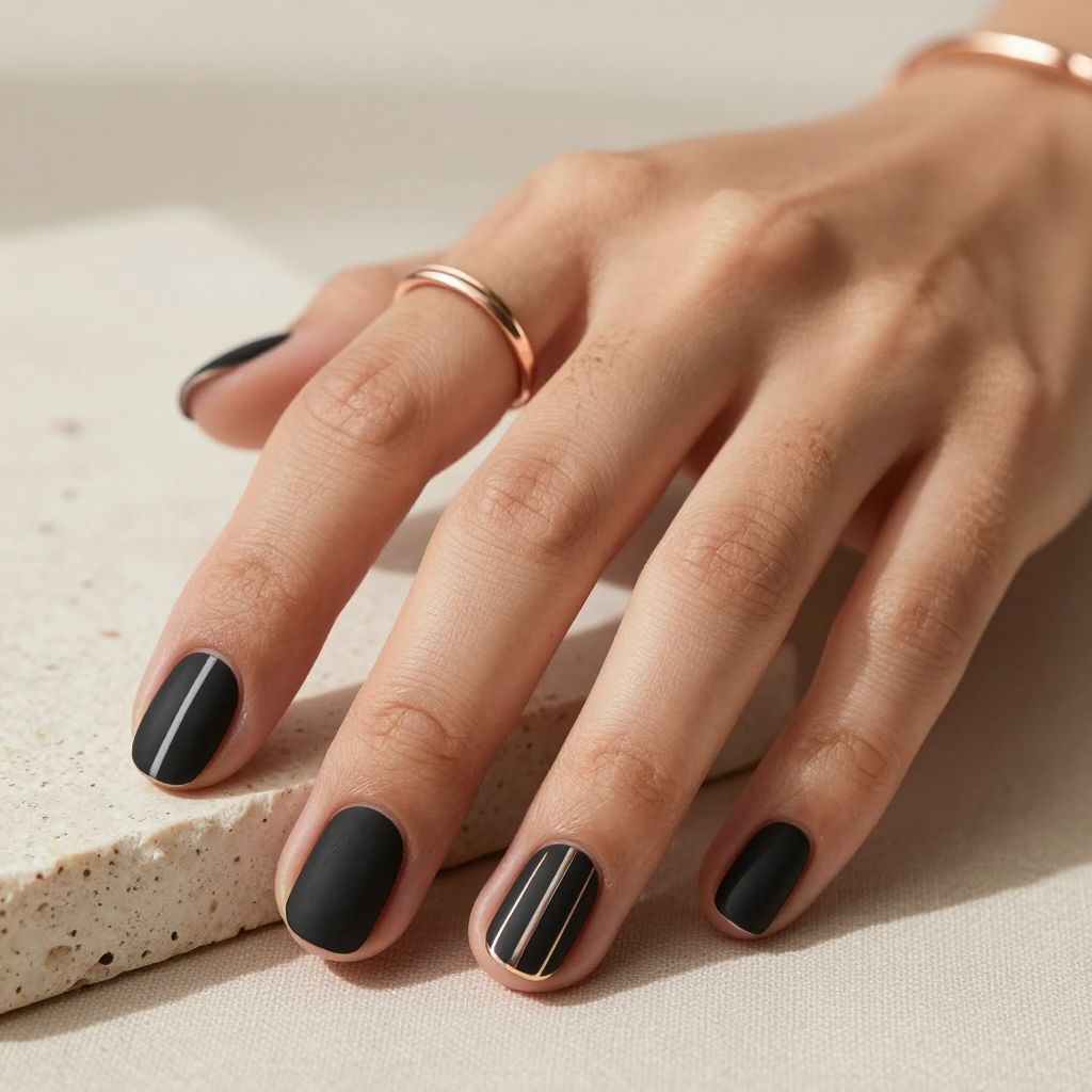 Black and White Geometric Stripes