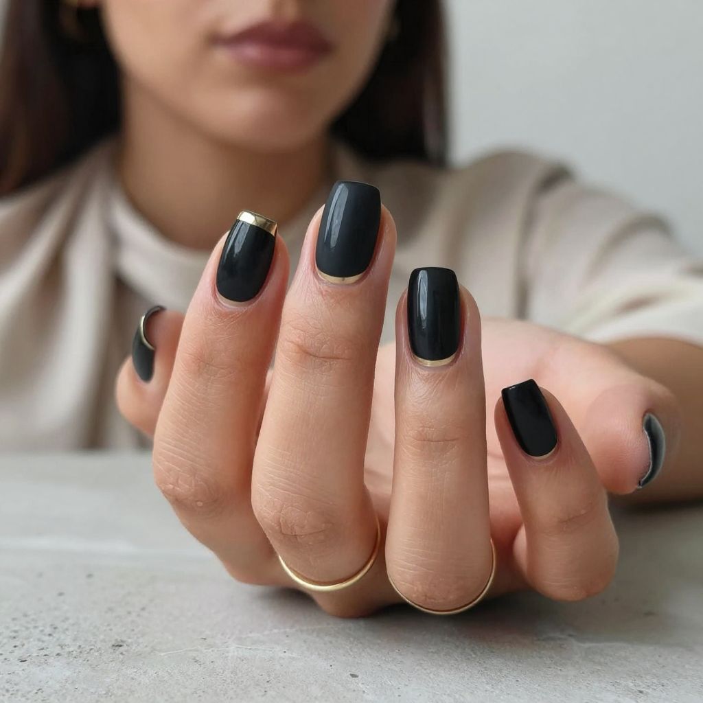 Matte Black with Glossy Tips
