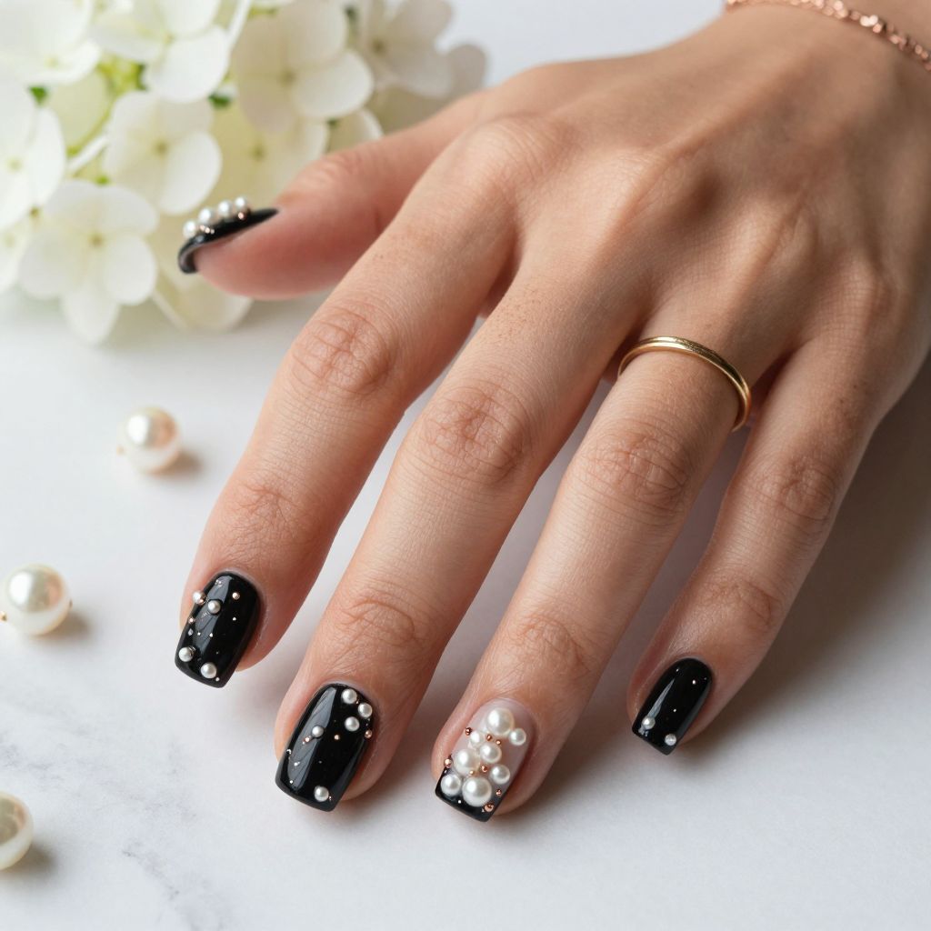 Black with Pearl Accents