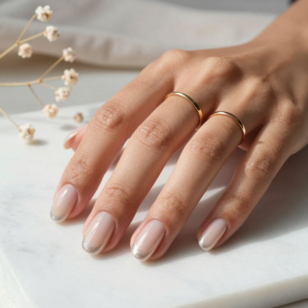 Soft Ombre with Glitter Tip