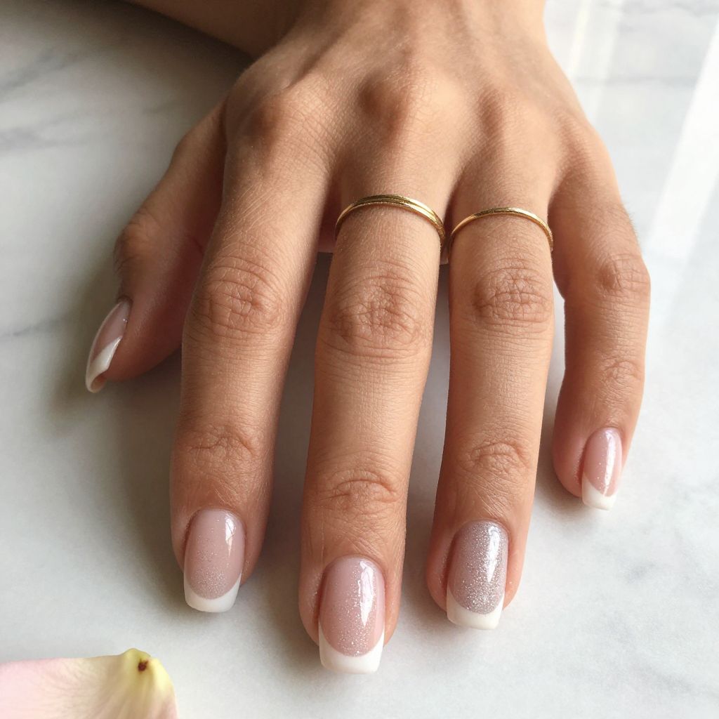 Glitter Gradient French Tips