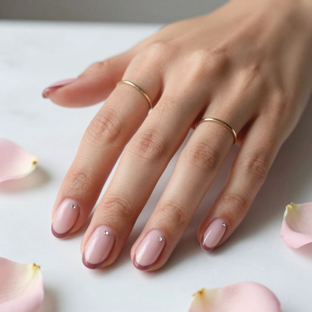 Soft Pink Gradient French Tips