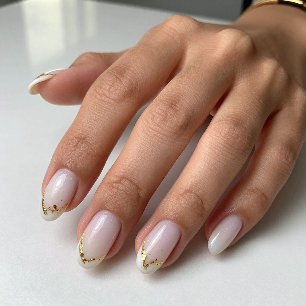 Short gel nail design 1