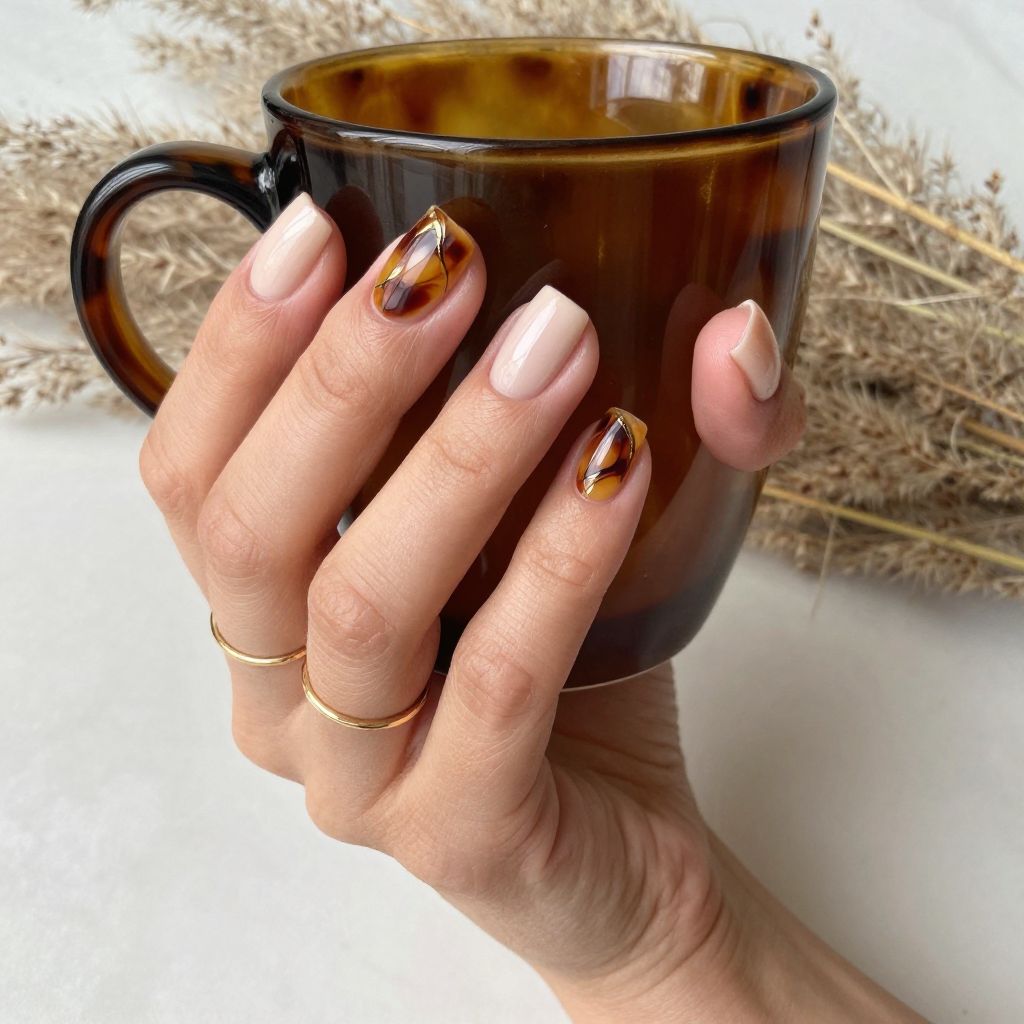 Short gel nail design 10