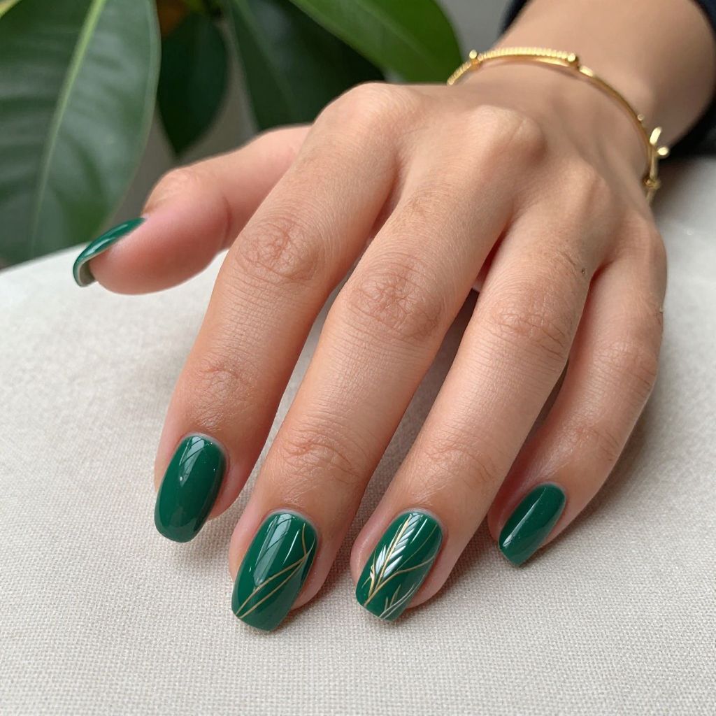 Short gel nail design 4