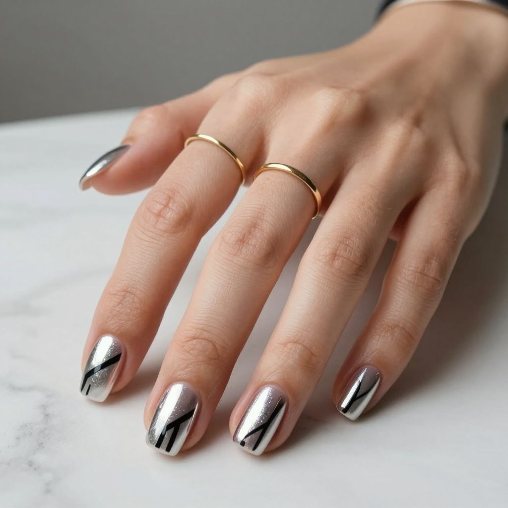 Short gel nail design 5