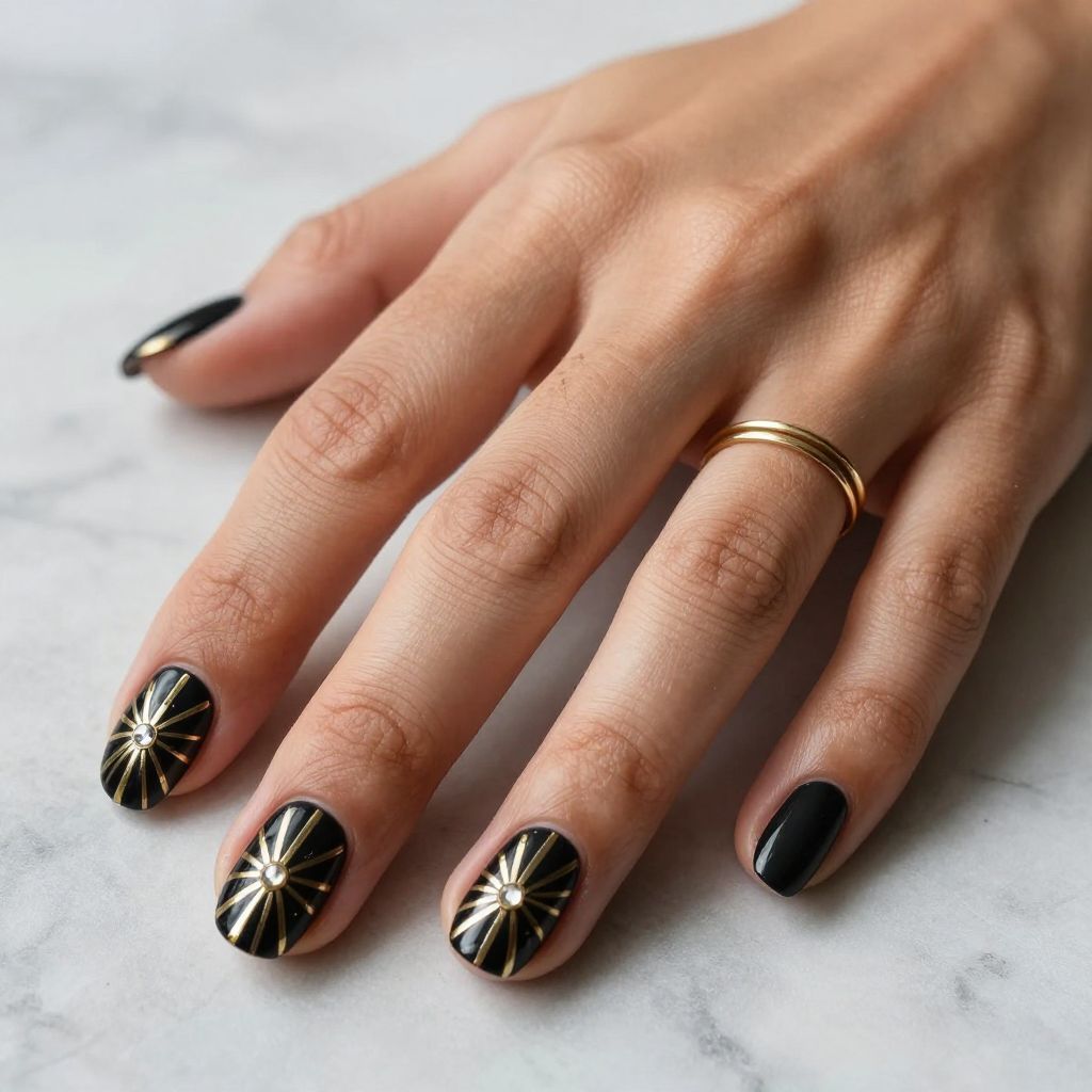 Metallic Art Deco Stripes