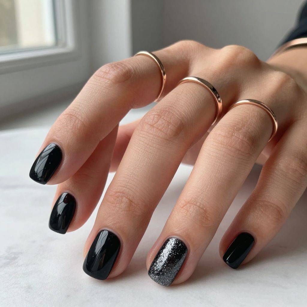 Sparkly Glitter Accent Nails
