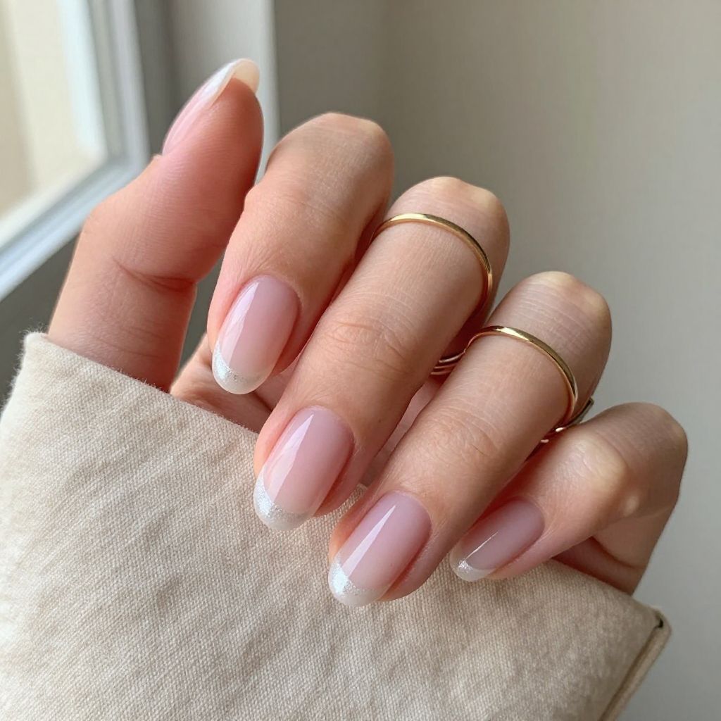 French Ombre Short Nails