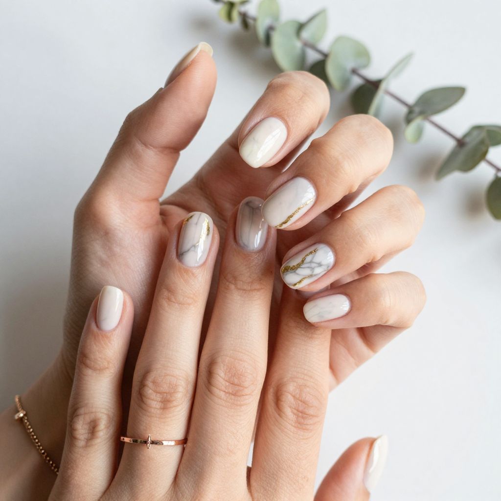 Marble Effect Nails