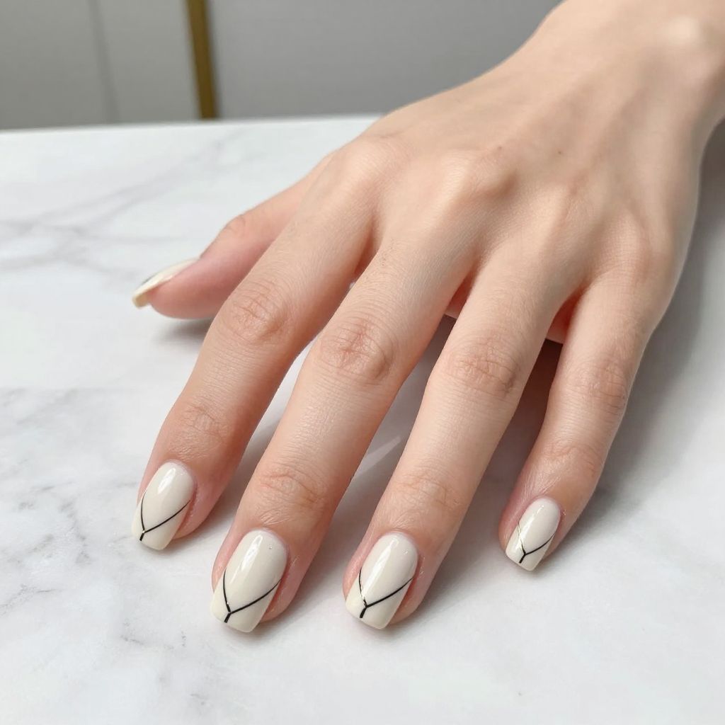 Short Nail Designs Simple nail idea 15