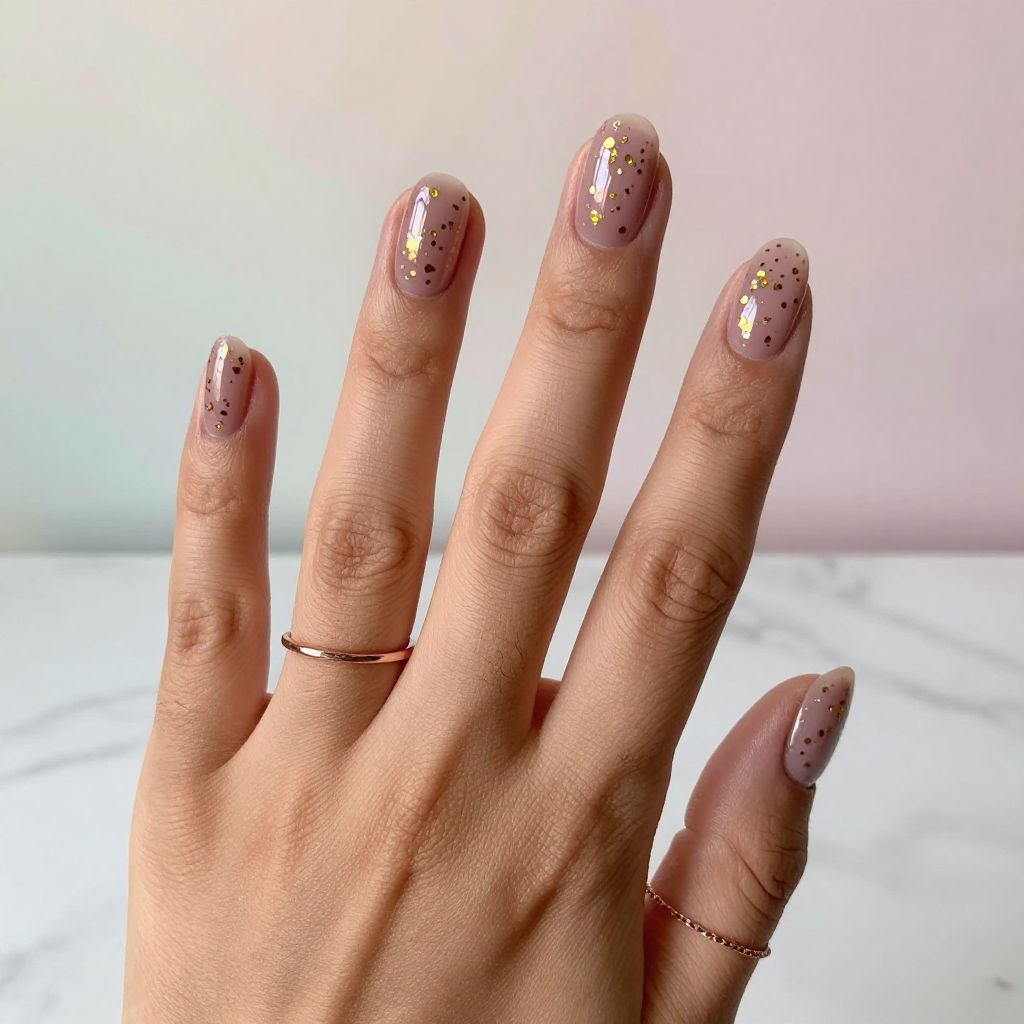 Mauve Jelly with Embedded Confetti