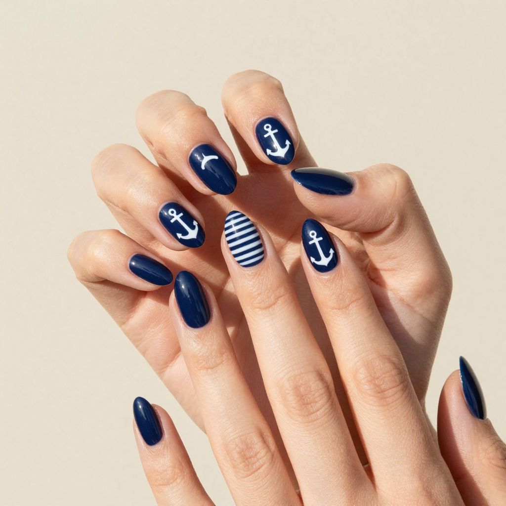 Short Stiletto Nail Design 14