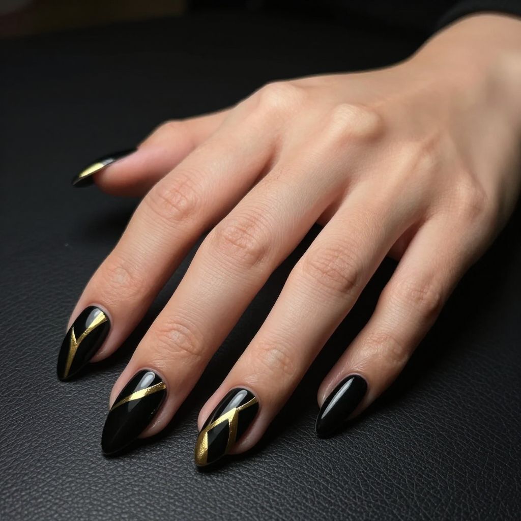 Short Stiletto Nail Design 3