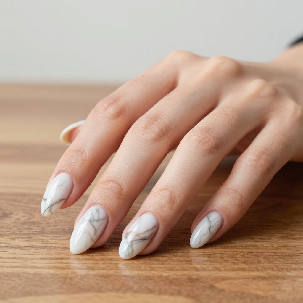 Short Stiletto Nail Design 4