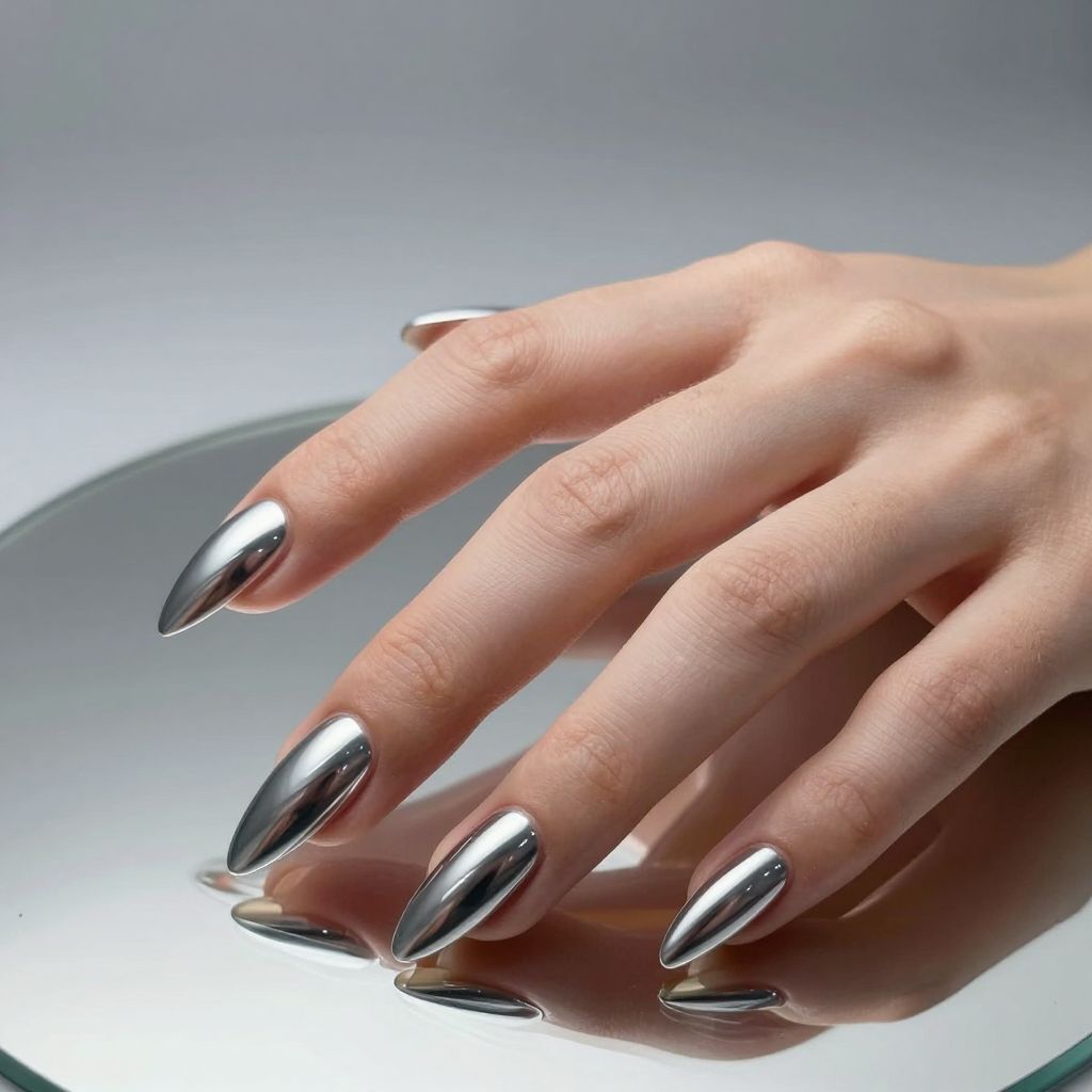 Short Stiletto Nail Design 5