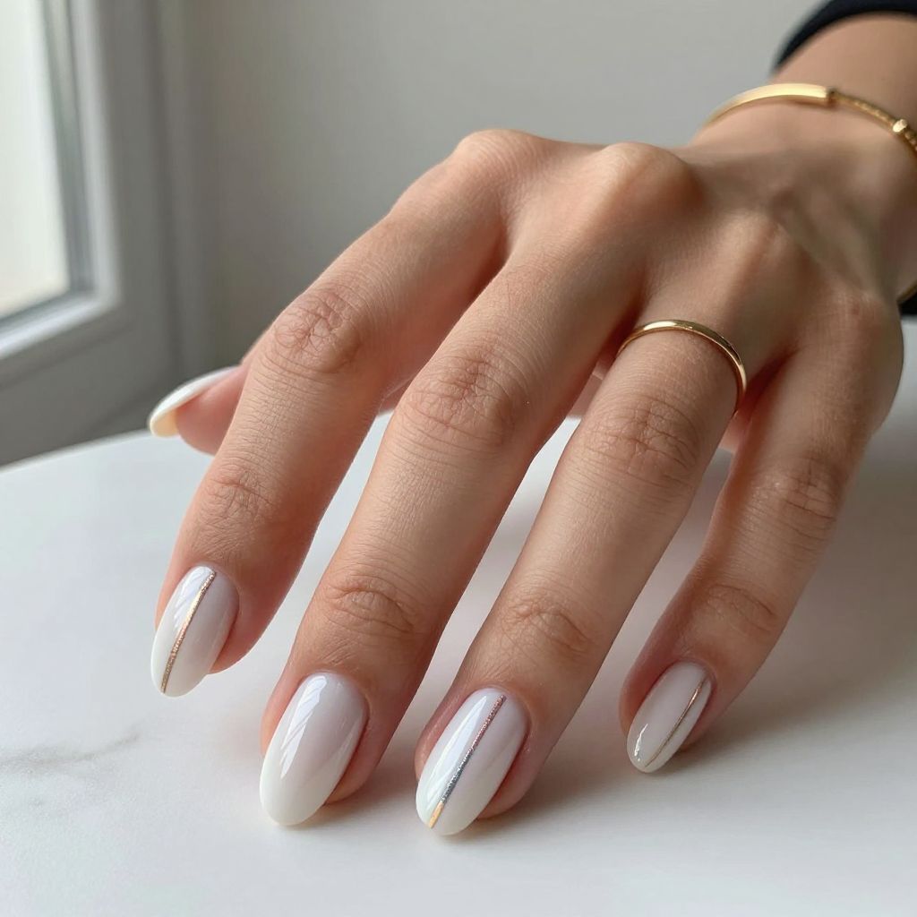 Short white nail design 11