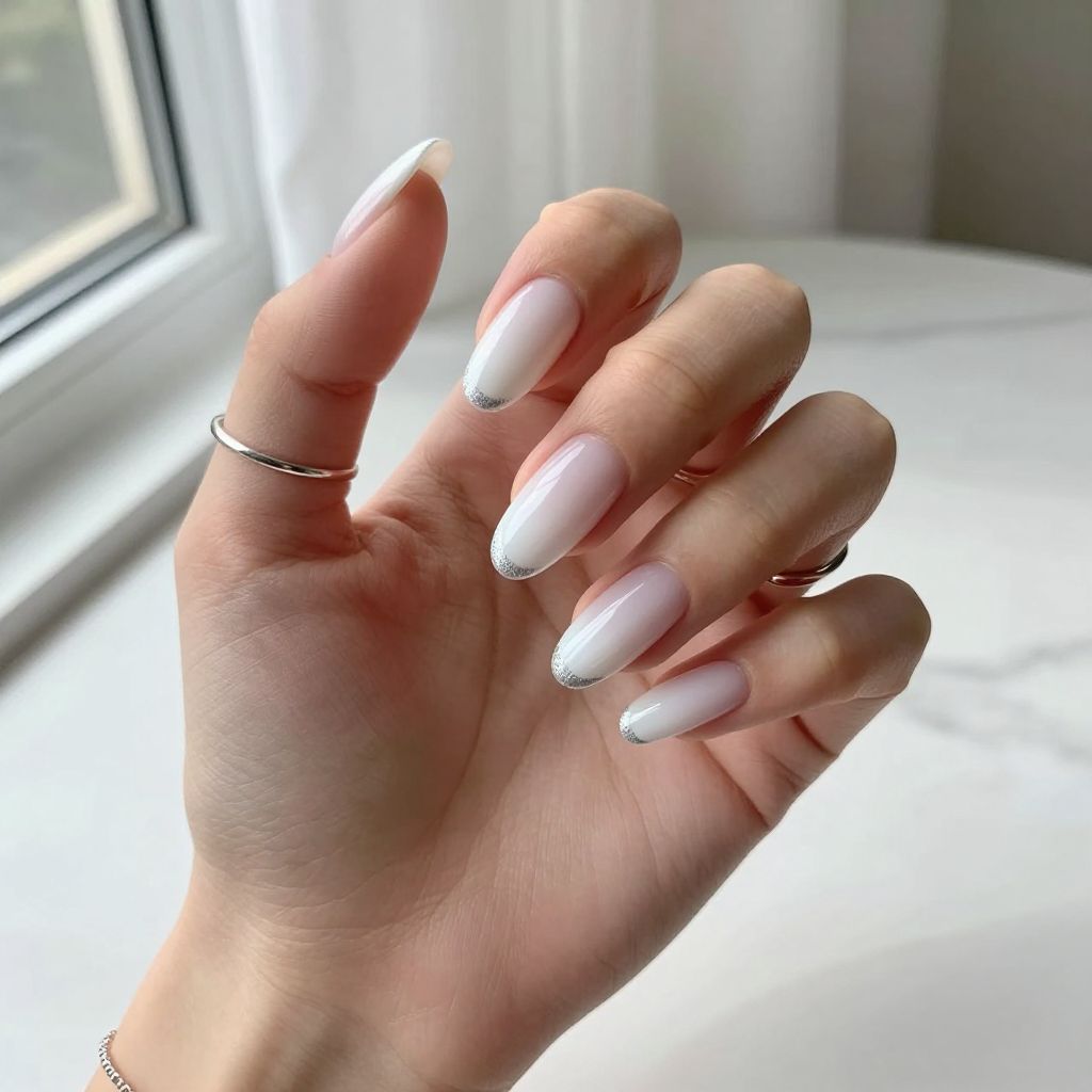 Short white nail design 13