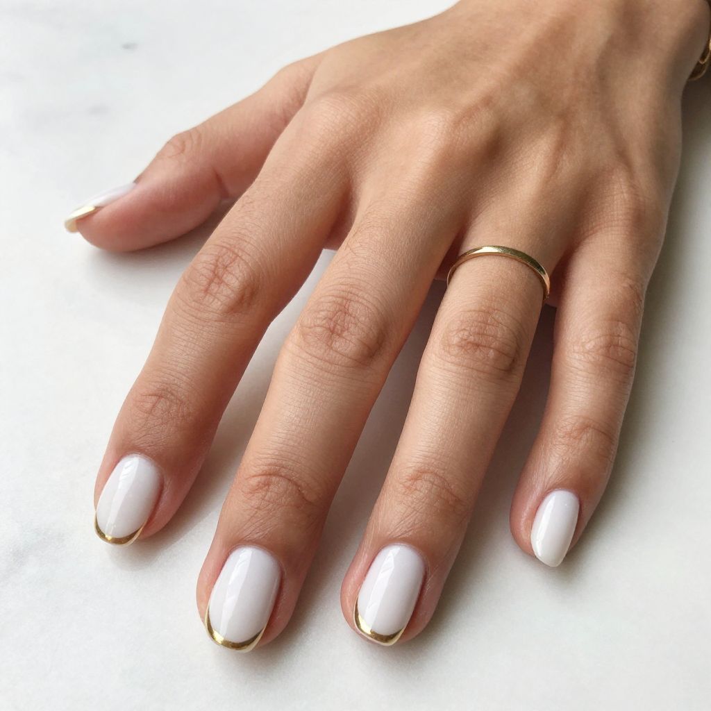 Short white nail design 3