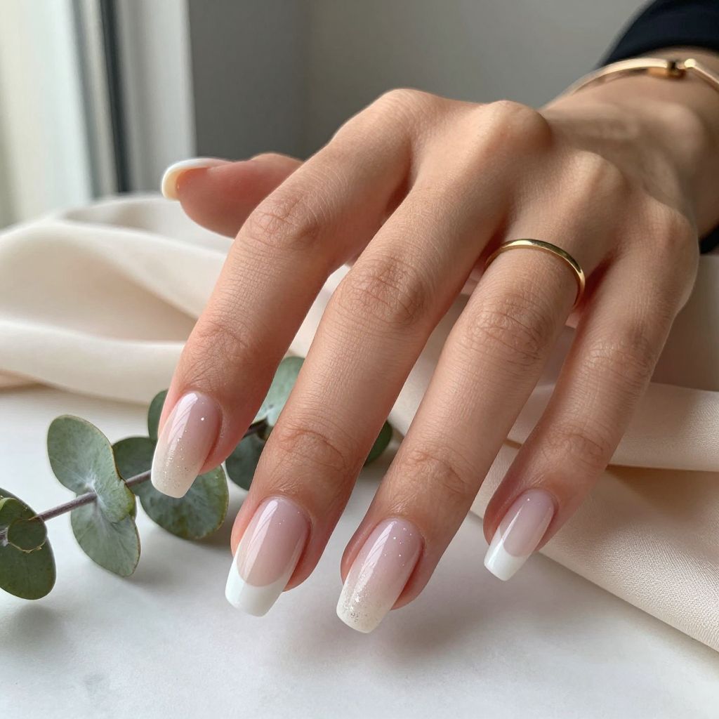 Short white nail design 4