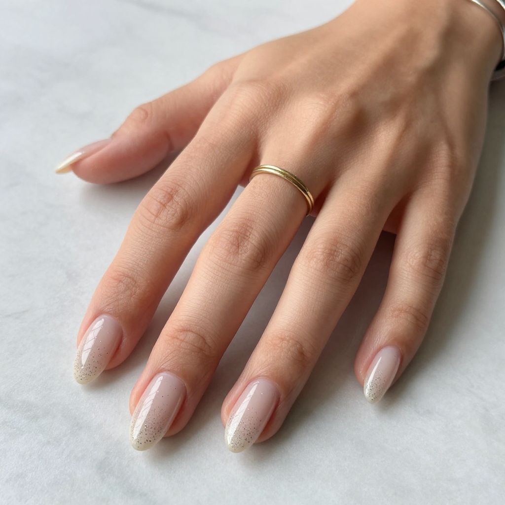 Silver Speckle Nails