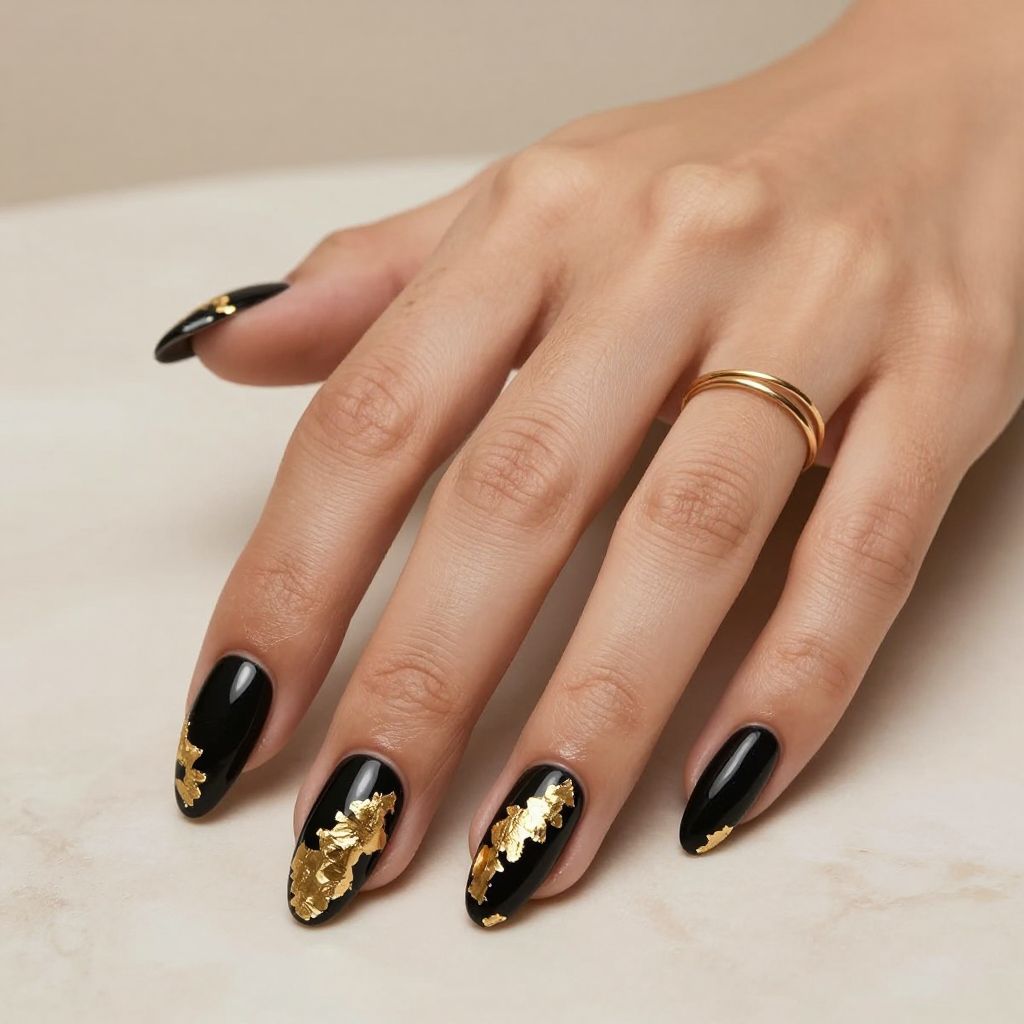Black with Gold Foil Details
