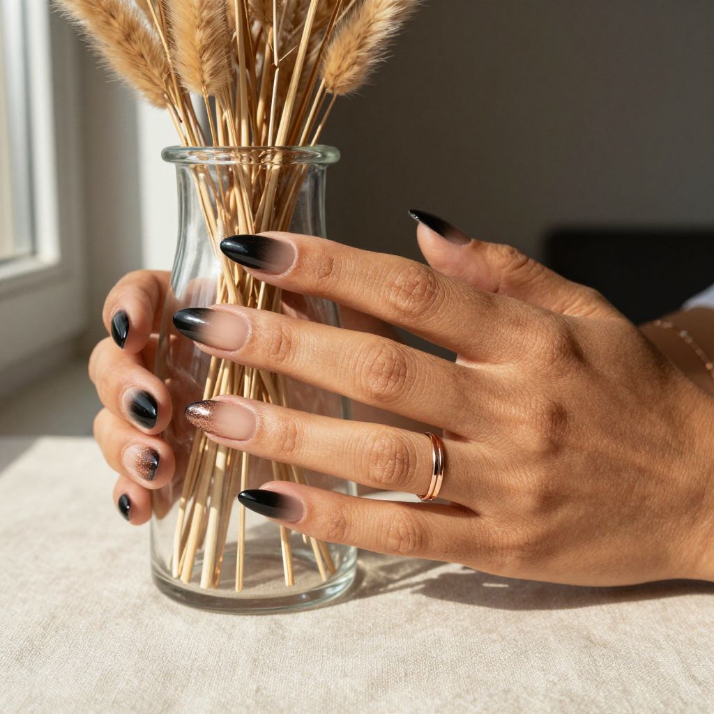 Black Ombre to Nude