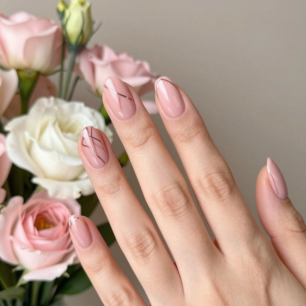 Simple Christmas nail idea 10