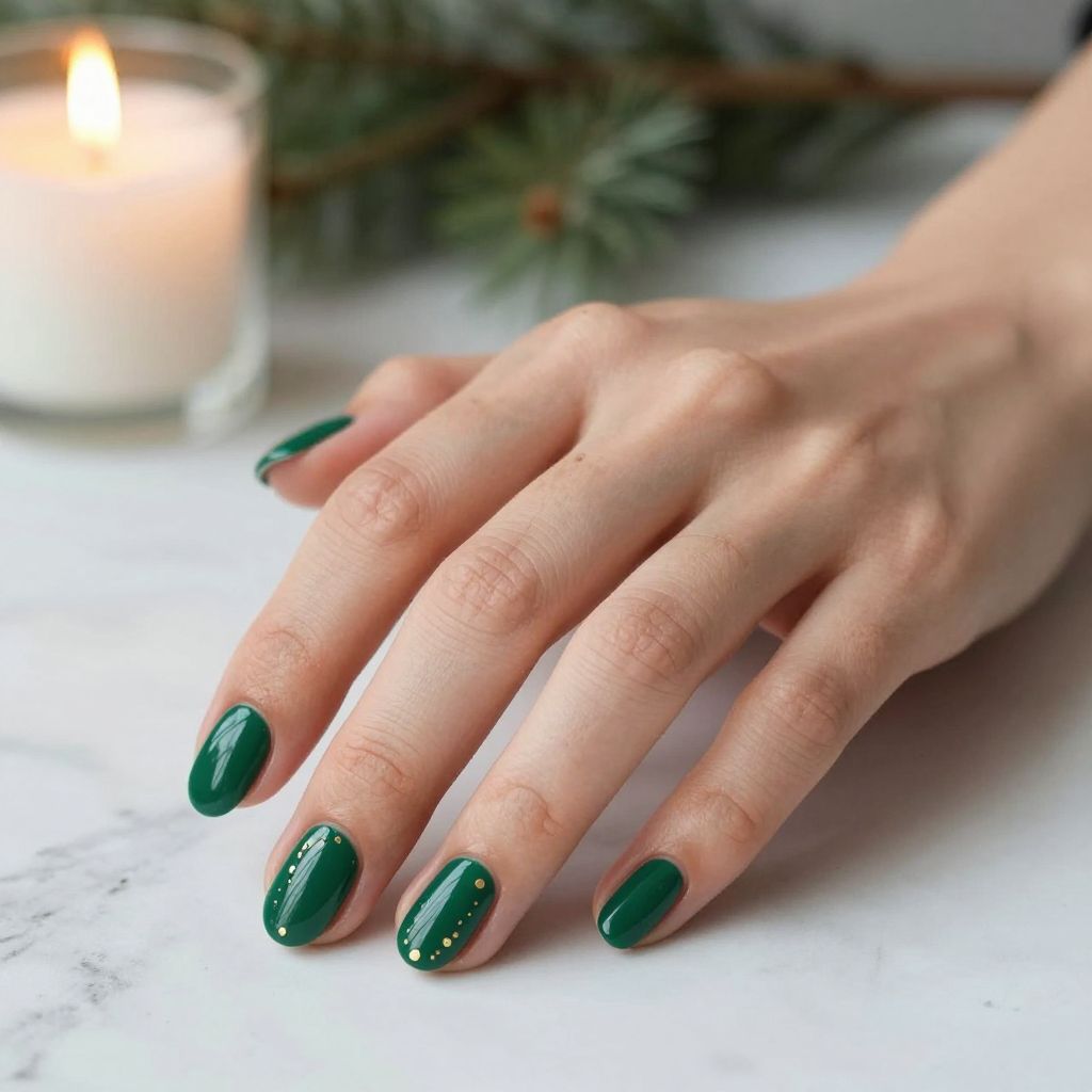 Simple Christmas nail idea 2