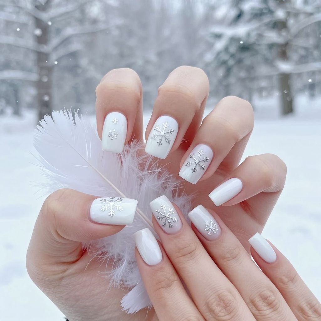 Simple Christmas nail idea 3