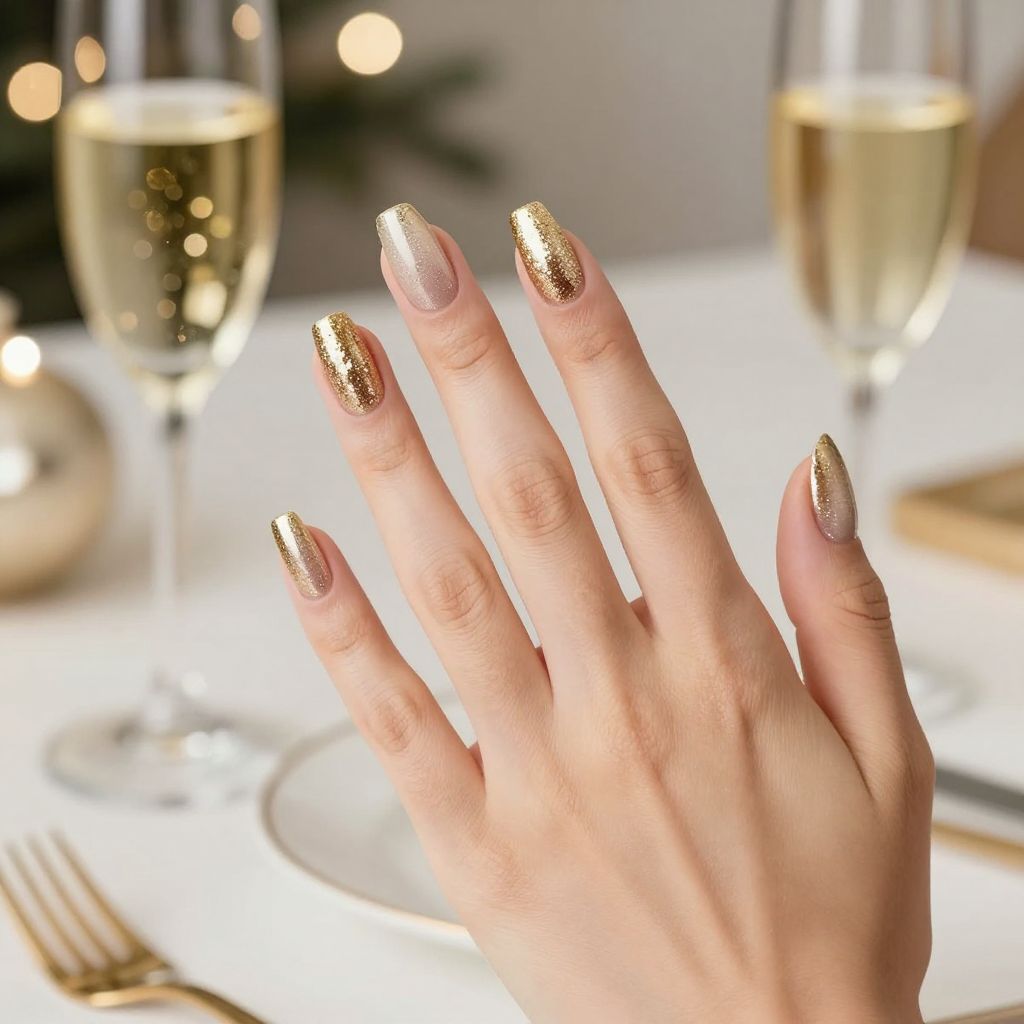 Simple Christmas nail idea 5