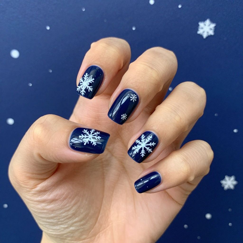 Simple Christmas nail idea 7