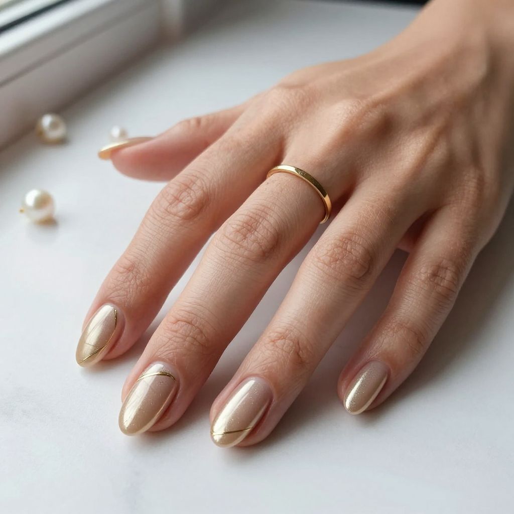 Understated Champagne Shimmer