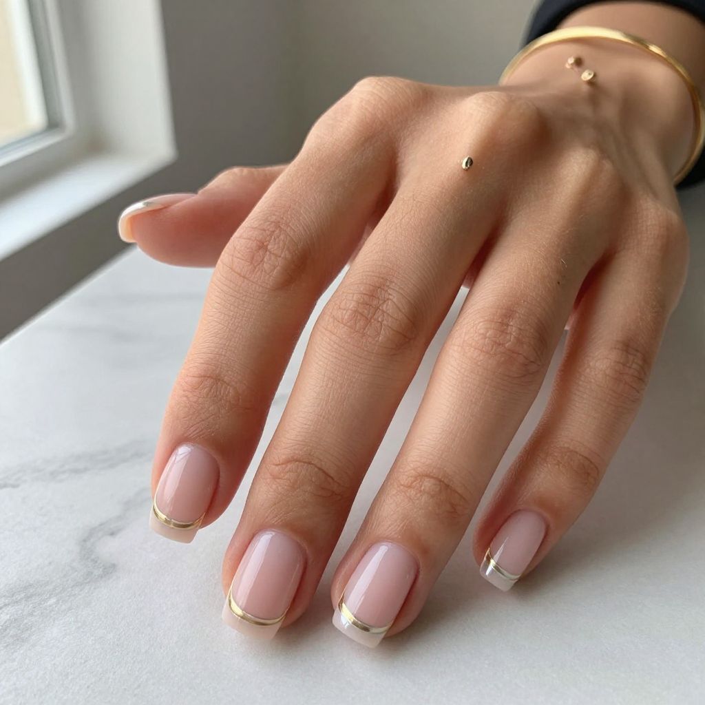 Subtle Metallic Horizontal Lines
